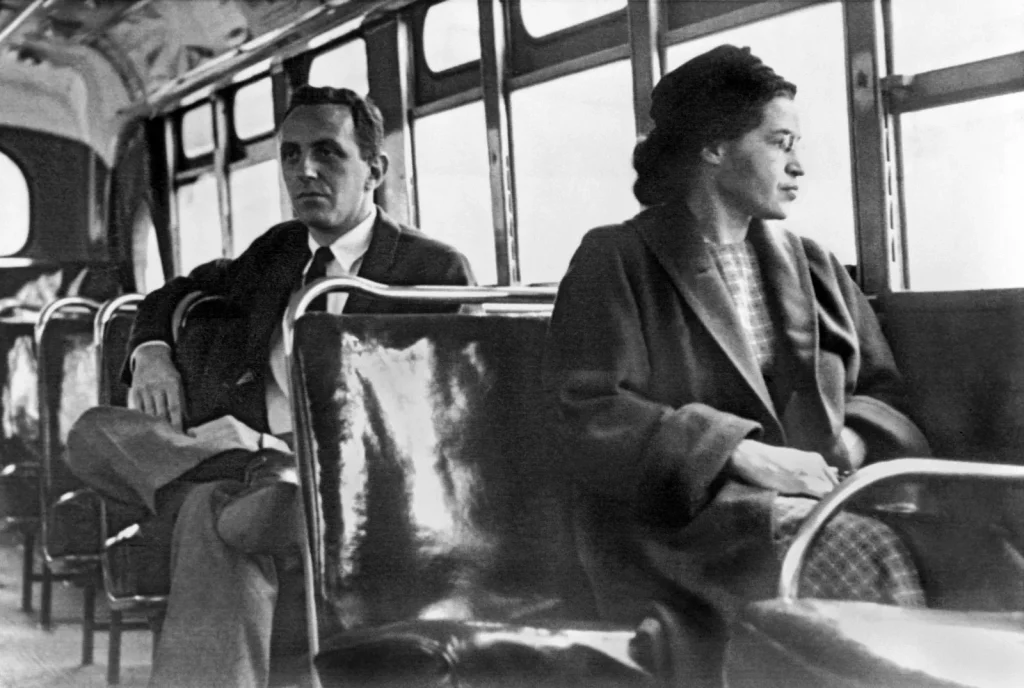 Rosa Parks bus in Montgomery, Albama in 1956